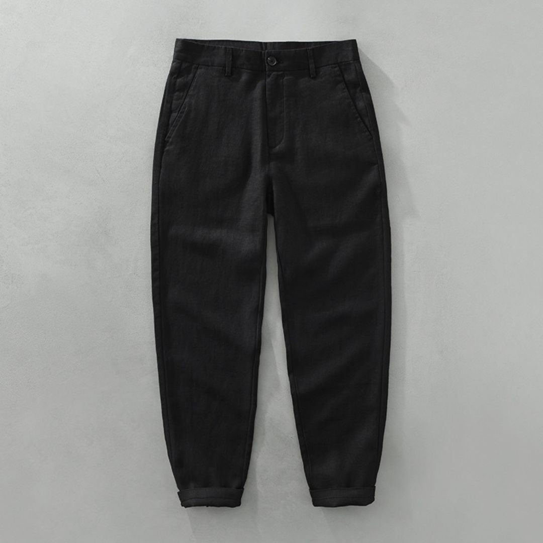 PAUL | LINEN STRAIGHT TROUSERS