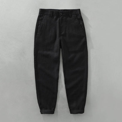PAUL | LINEN STRAIGHT TROUSERS