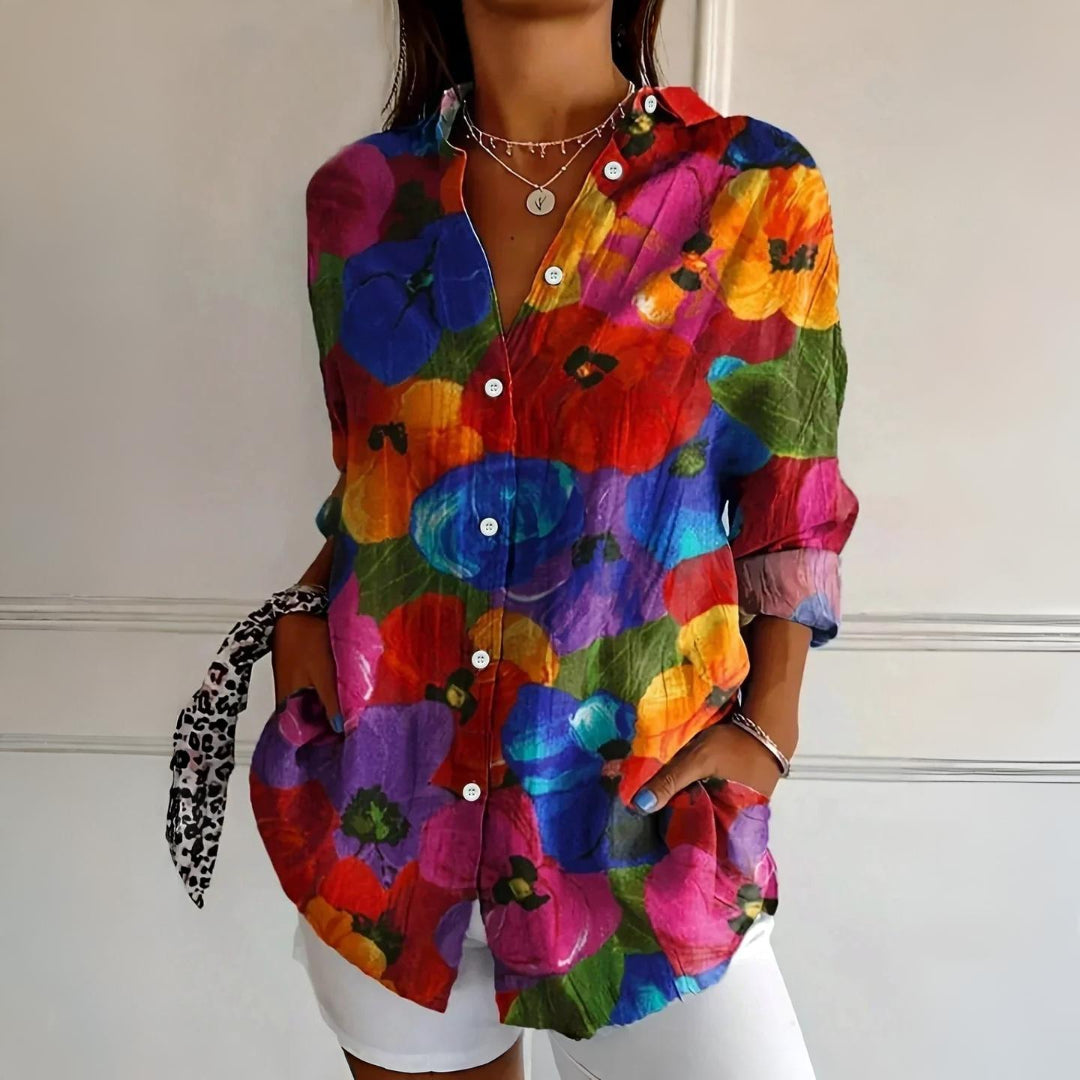 MATILDA | COLORFUL PATTERN BLOUSE