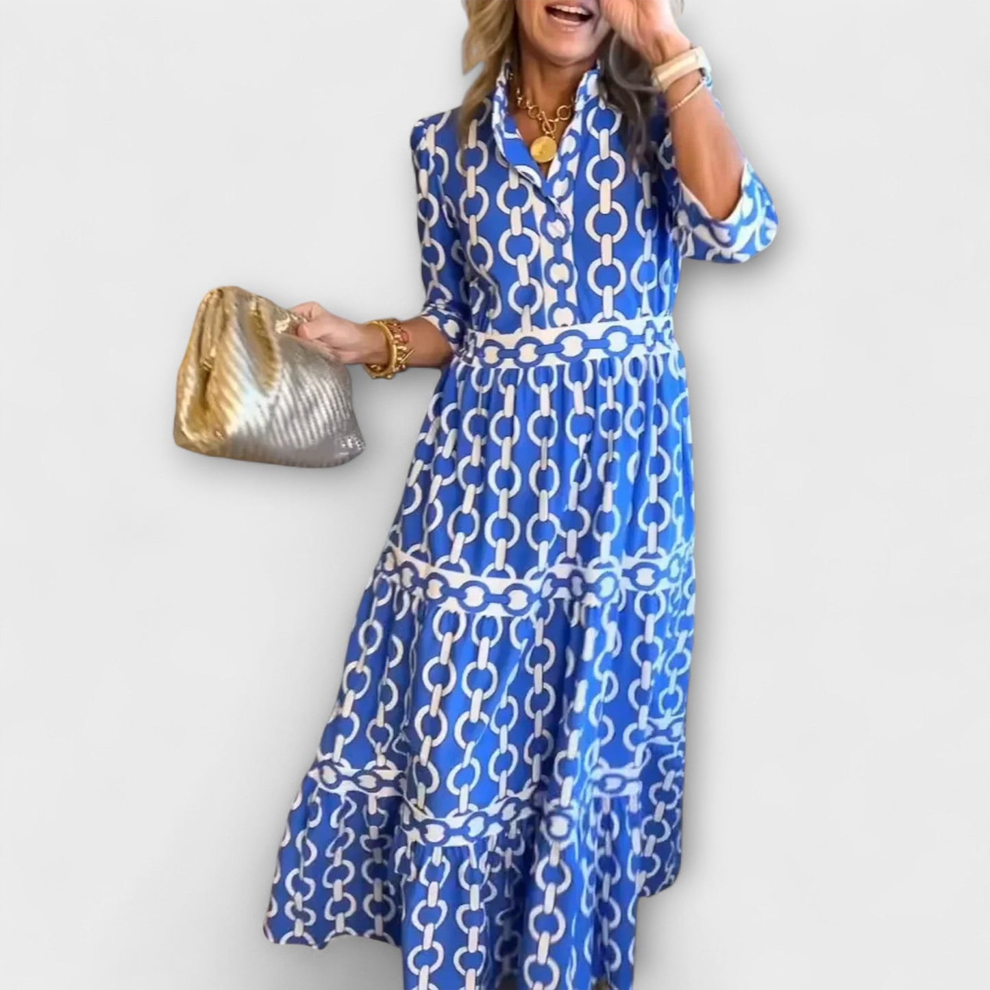 EVELYN | MIDI PATTERN DRESS