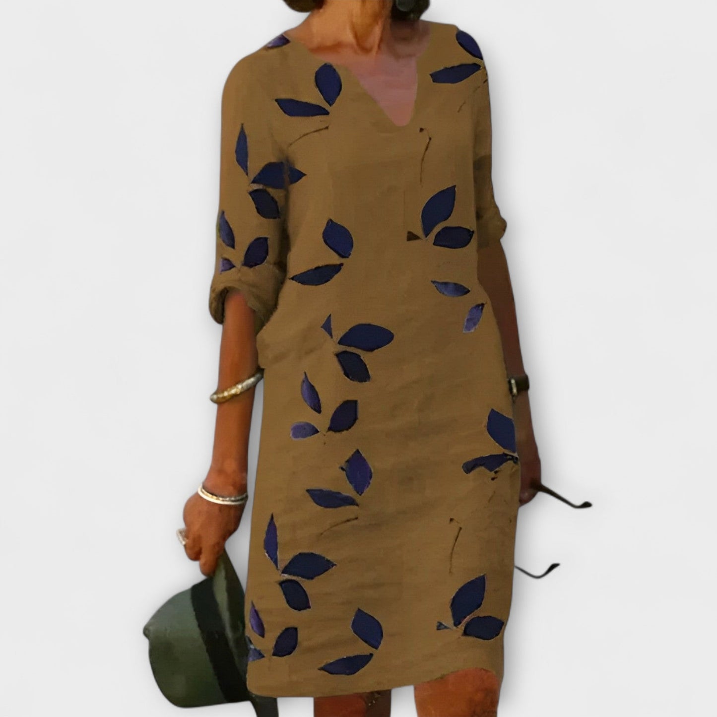 JASMINE | LEAF PRINT DRESS