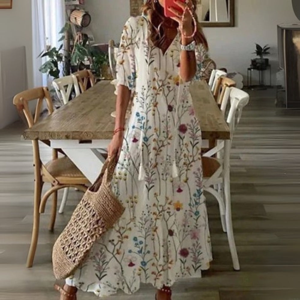 ELSA | BOHO V‑NECK STYLE DRESS