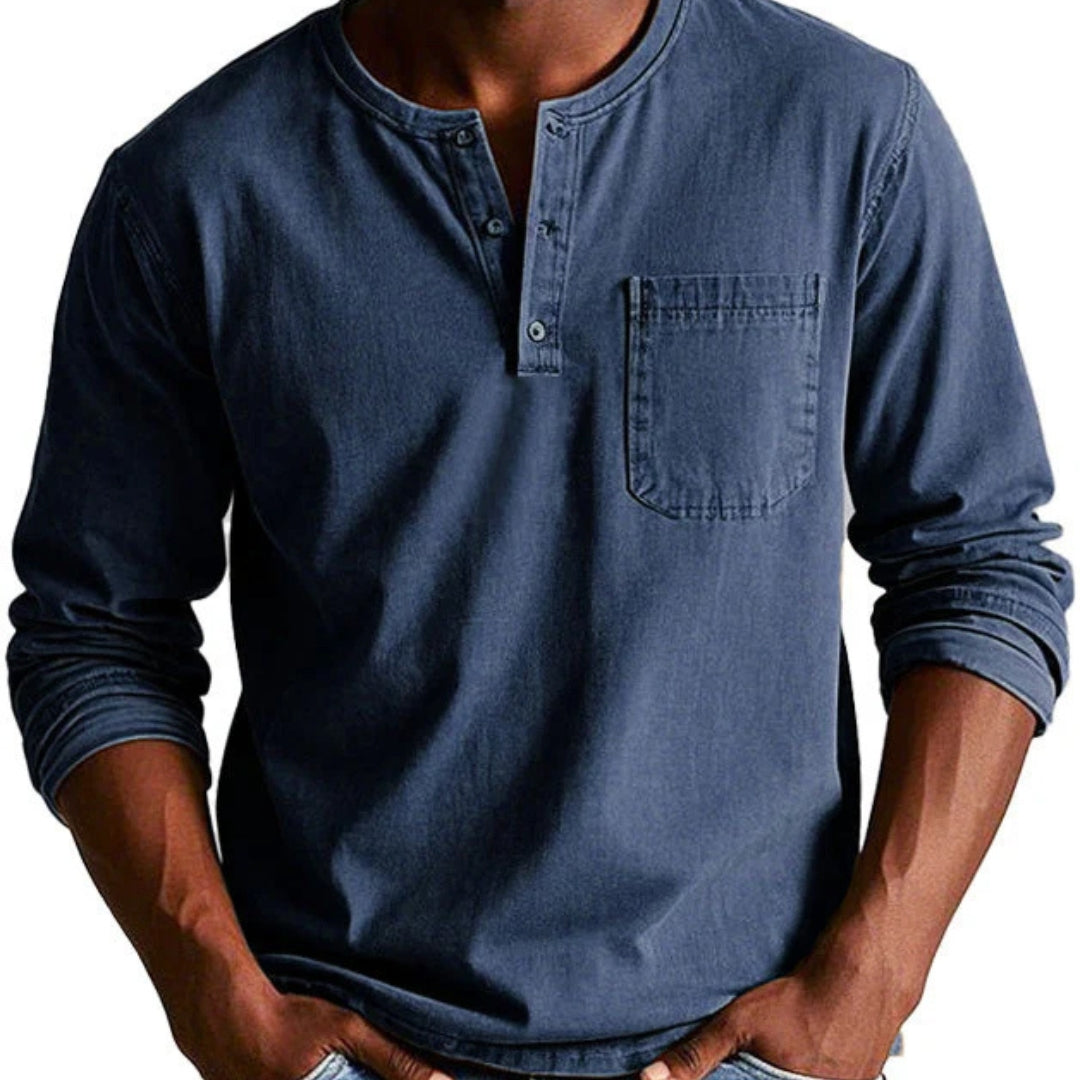 LUKE | CASUAL HENLEY STYLE SHIRT