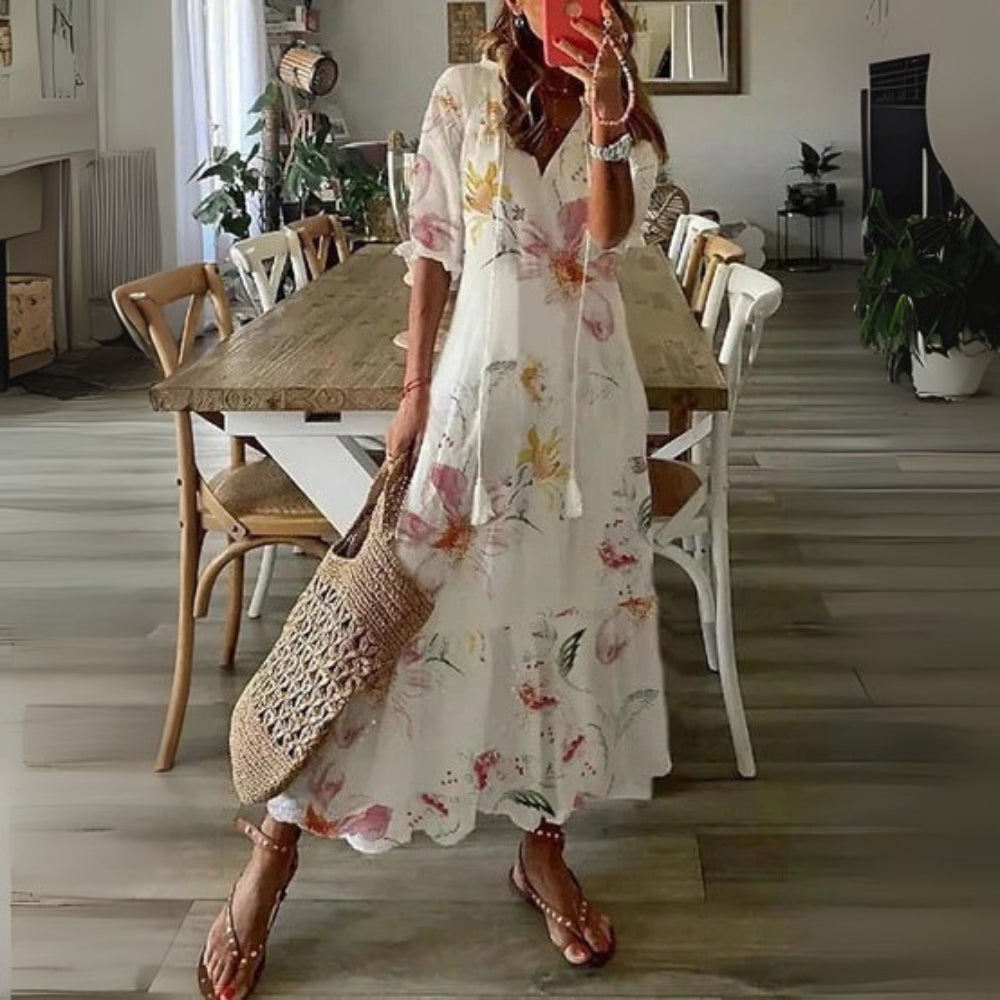 ELSA | BOHO V‑NECK STYLE DRESS