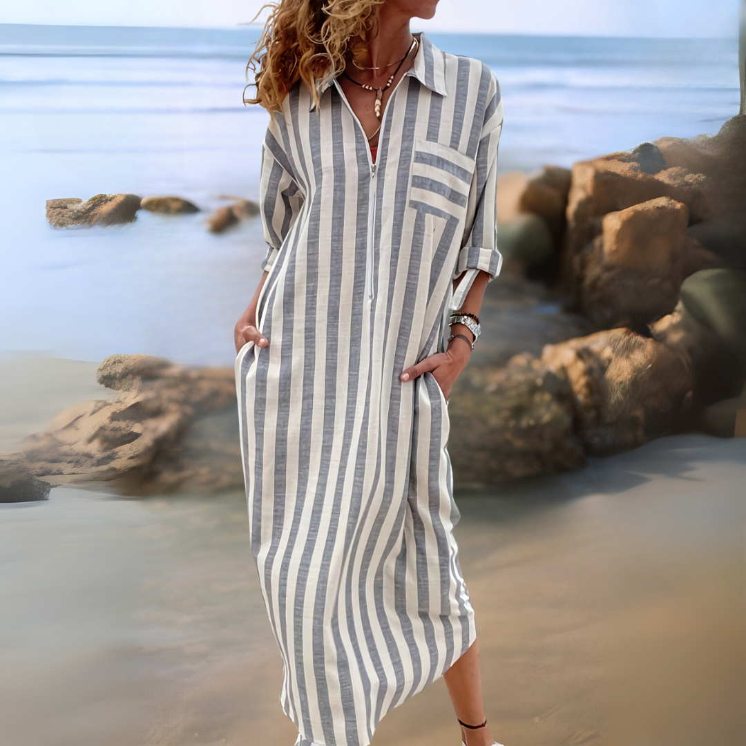 ASH | ELEGANT STRIPED DRESS
