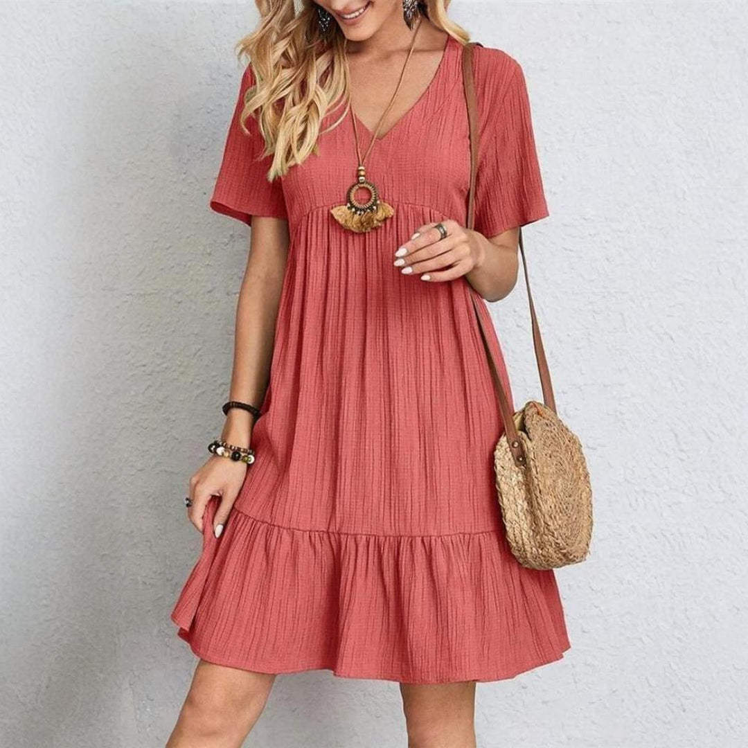 MATILDA | RETRO V-NECK DRESS