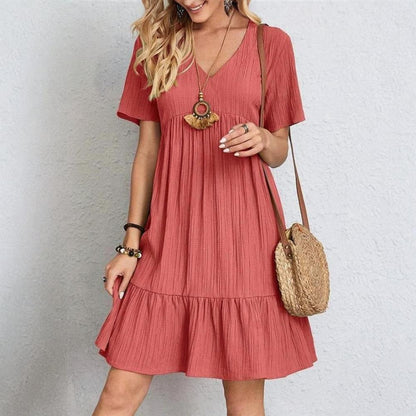 MATILDA | RETRO V-NECK DRESS