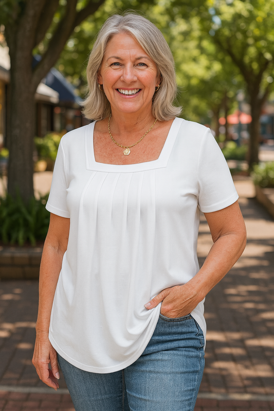 MAYA | PLEATED COMFORT TOP