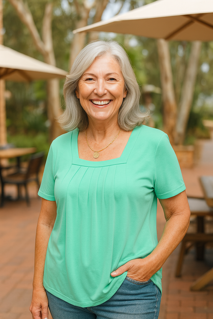 MAYA | PLEATED COMFORT TOP