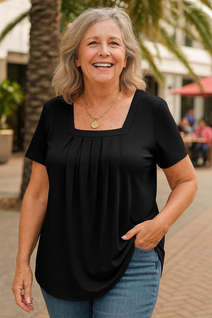 MAYA | PLEATED COMFORT TOP