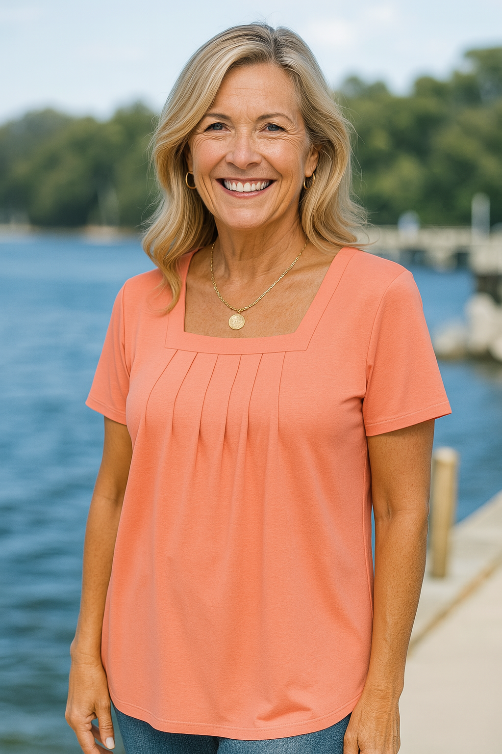 MAYA | PLEATED COMFORT TOP