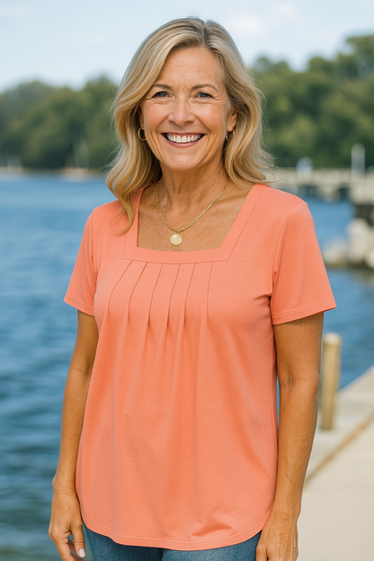 MAYA | PLEATED COMFORT TOP