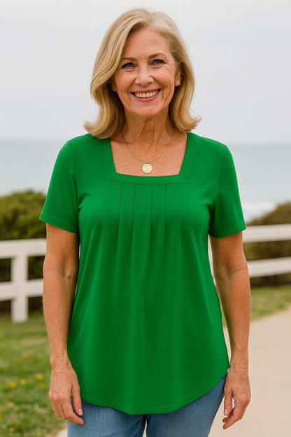 MAYA | PLEATED COMFORT TOP