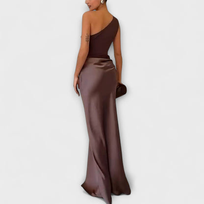AVA | ONE-SHOULDER MAXI DRESS