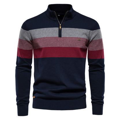 DAVID | COTTON HALF ZIP SWEATER