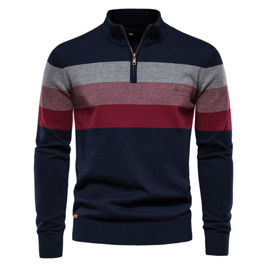 DAVID | COTTON HALF ZIP SWEATER