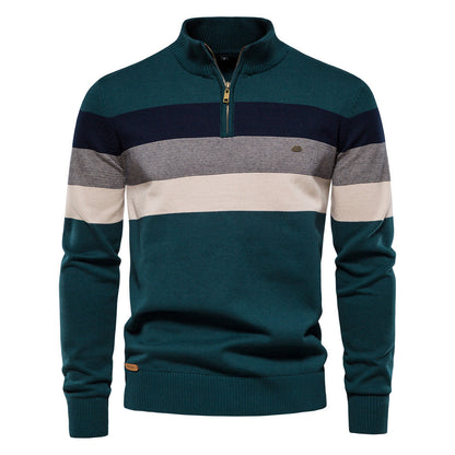 DAVID | COTTON HALF ZIP SWEATER