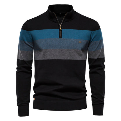 DAVID | COTTON HALF ZIP SWEATER