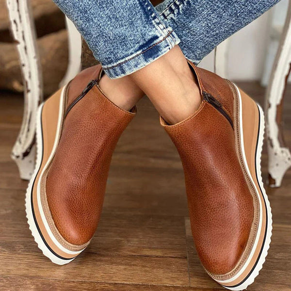 ZARA | ELEVATED LEATHER BOOTS