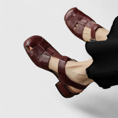 MARGOT | CUT OUT LEATHER SANDALS