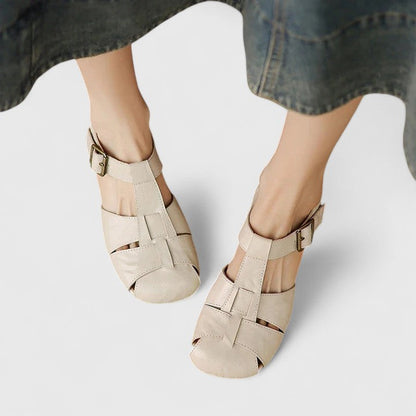MARGOT | CUT OUT LEATHER SANDALS
