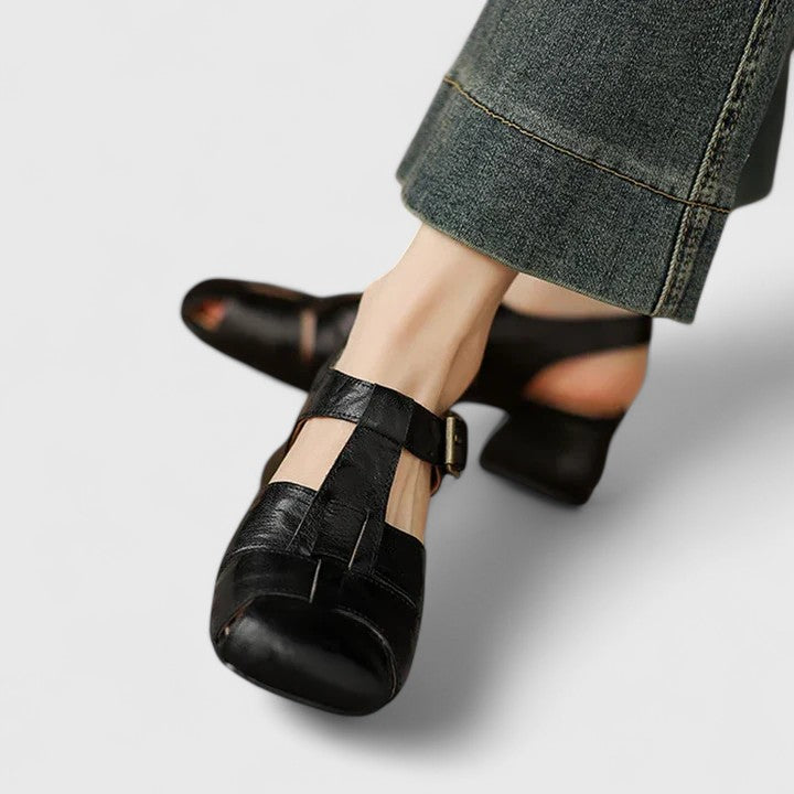 MARGOT | CUT OUT LEATHER SANDALS