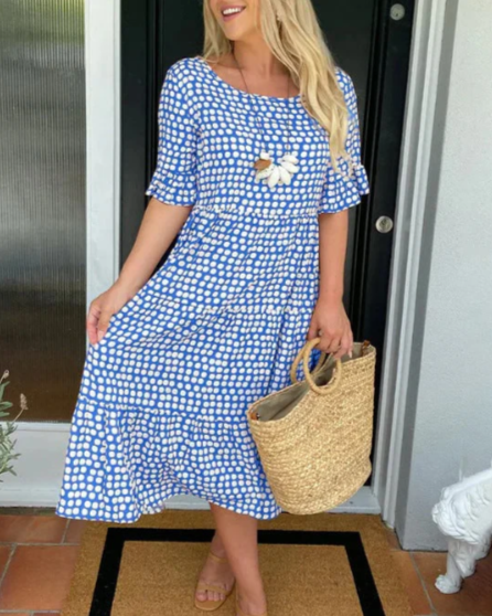 MATILDA | SHORT SLEEVE MIDI DRESS