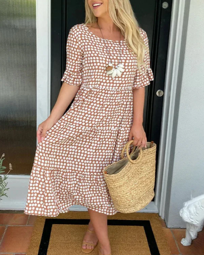 MATILDA | SHORT SLEEVE MIDI DRESS