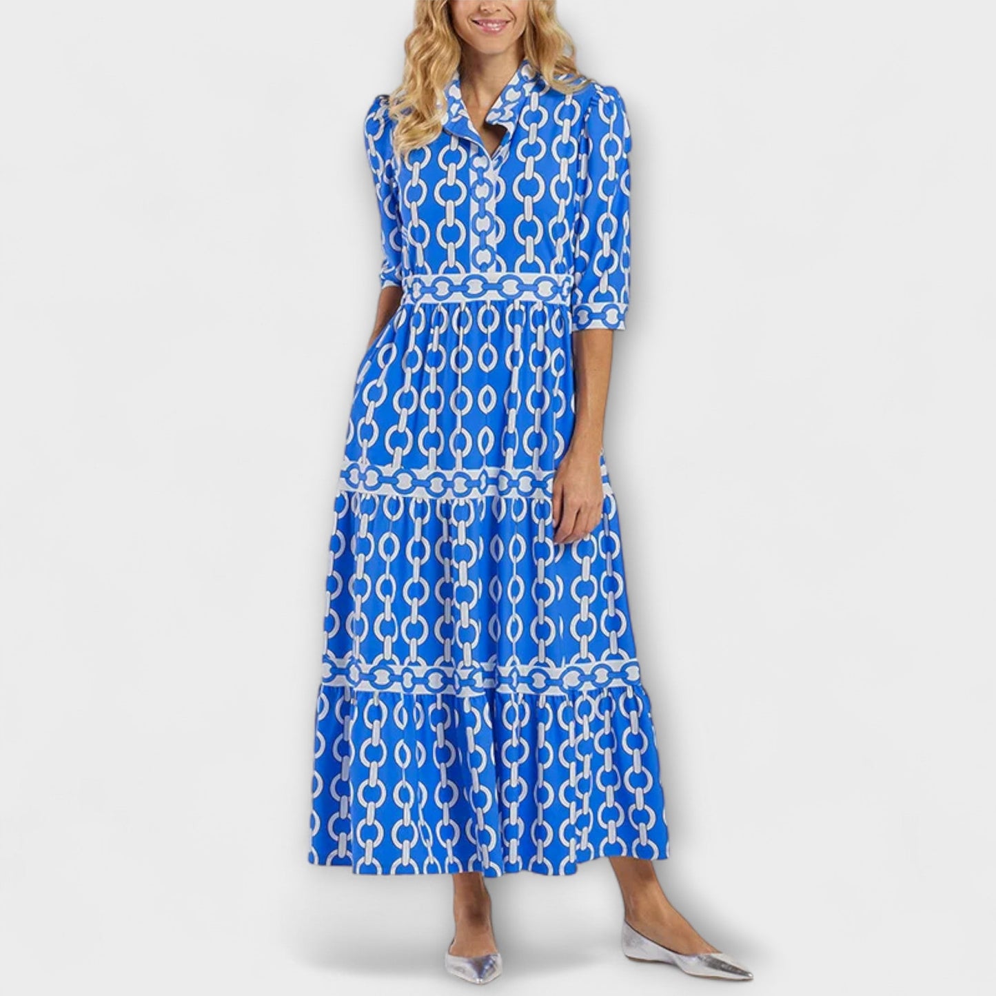 EVELYN | MIDI PATTERN DRESS