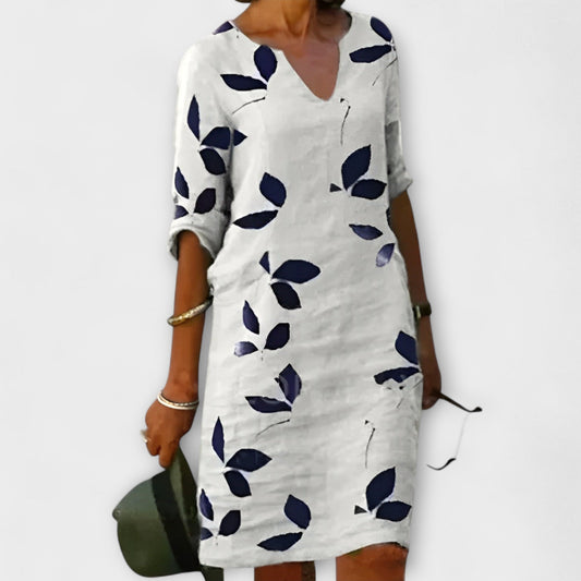 JASMINE | LEAF PRINT DRESS