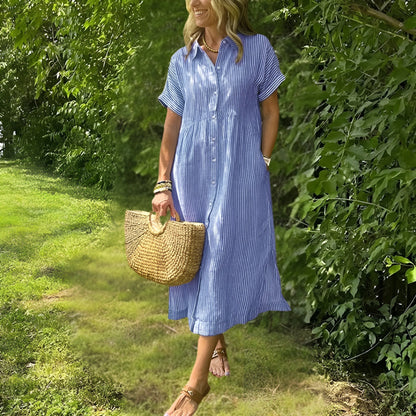 POPPY | FLATTERING STRIPED DRESS