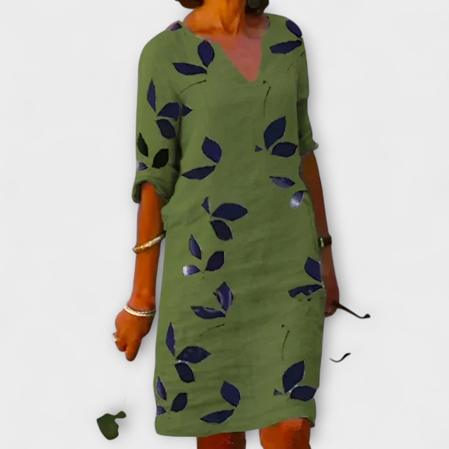 JASMINE | LEAF PRINT DRESS
