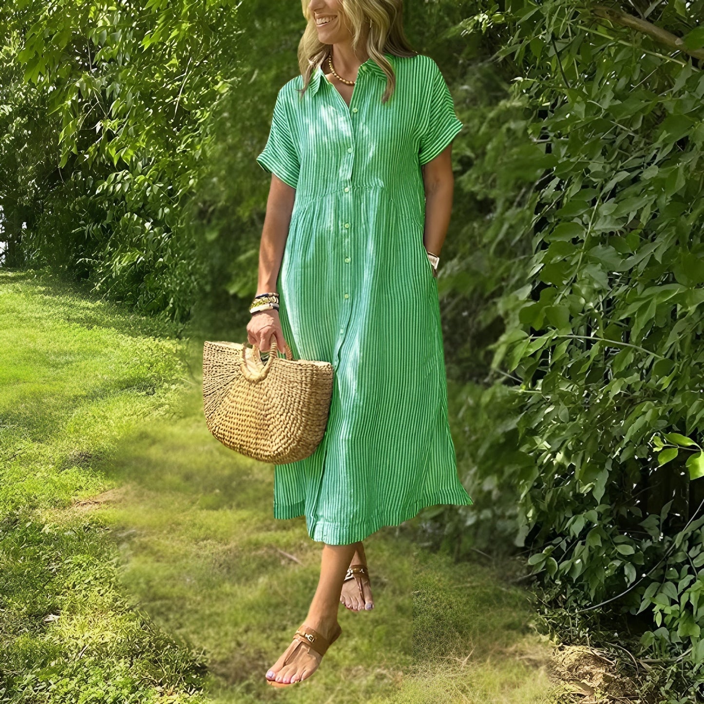 POPPY | FLATTERING STRIPED DRESS