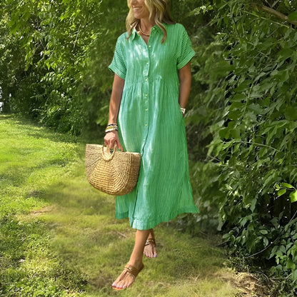POPPY | FLATTERING STRIPED DRESS