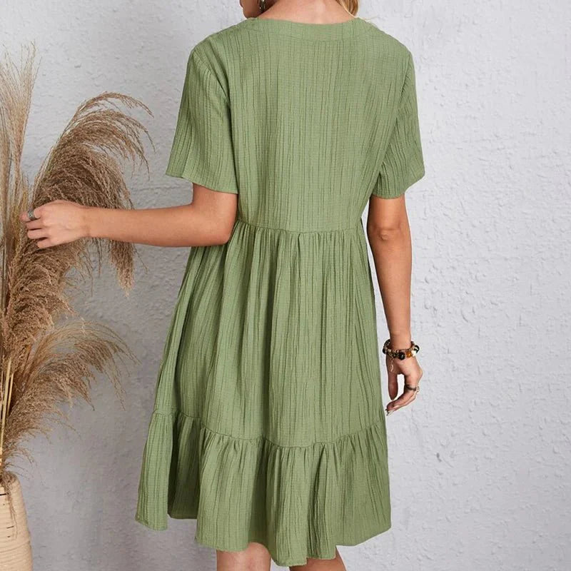 MATILDA | RETRO V-NECK DRESS