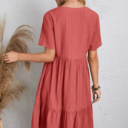 MATILDA | RETRO V-NECK DRESS