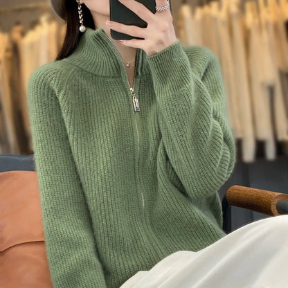 BINDI | WOOL ZIPPER CARDIGAN