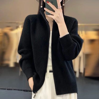 BINDI | WOOL ZIPPER CARDIGAN