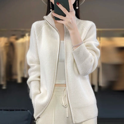 BINDI | WOOL ZIPPER CARDIGAN