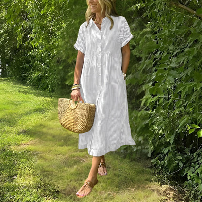 POPPY | FLATTERING STRIPED DRESS